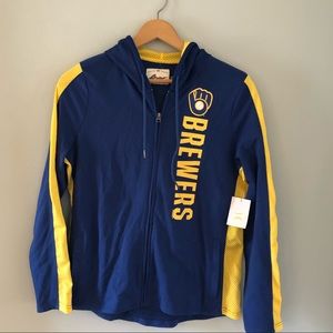 NWTs brewers zip up hoodie